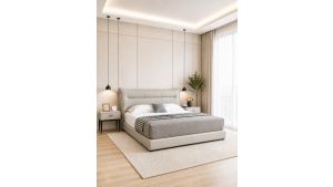 B-D081 Leather Queen Bed