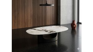 CT-J3131 Faux Marble & Metal Coffee Table