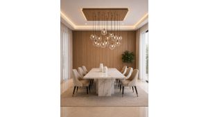 DT-H63A Faux Marble Top Dining Table