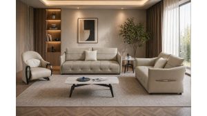 EK-Y1007-LS Top Grain Genuine Leather Loveseat