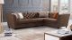 AE-L2219 Brown Fabric Sectional - Left Sitting