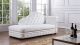 AE-L501 White Faux Leather Accent Chaise - Left Facing