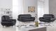 AE208 Black Faux Leather Sofa