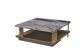 CT-Y302 Faux Marble, Metal & Wood Coffee Table