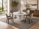 DT-H17A Faux Marble Top Round Dining Table