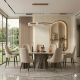 DT-H65 Faux Marble Top Dining Table