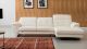 EK-L085 White Italian Leather Sectional - Left Sitting