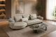 EK-LY1002 Olive Gray Top Grain Genuine Leather Sectiona Sofa Set - Right Sitting