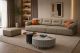 EK-Y1006 Extra Long Light Gray Sofa with Ottoman
