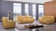 EK099 Yellow Italian Leather Chair