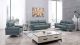 EK151 Light Grayish Blue Genuine Leather Loveseat
