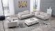 EK155 Light Gray Genuine Leather Loveseat
