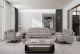 EK530 Light Gray Leather Loveseat