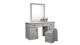 JT006 Beige Fabric Vanity with Stool