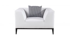 AE-D820 White Faux Leather Chair