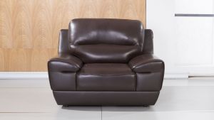 EK018 Dark Brown Italian Leather Chair