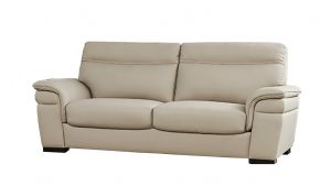 EK020 Light Gray Italian Leather Sofa