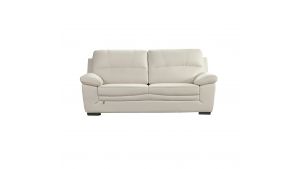 EK045 Ivory Italian Leather Sofa