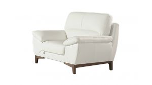 EK080 White Italian Leather Chair