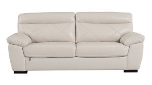 EK081 Light Gray Italian Leather Sofa